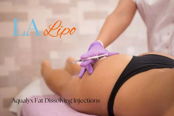 Woman having fat dissolving injections Hounslow on thighs