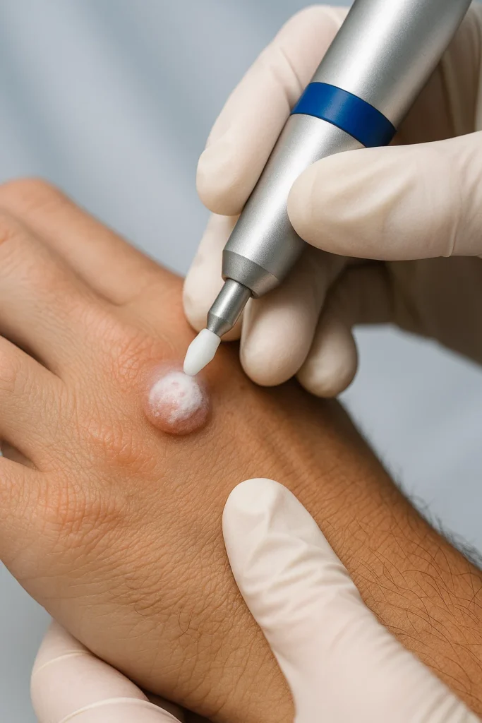 example of wart removal Hounslow using cryopen