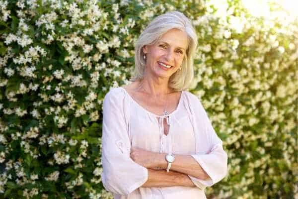 Older woman happy with urinary incontinence treatment Hounslow