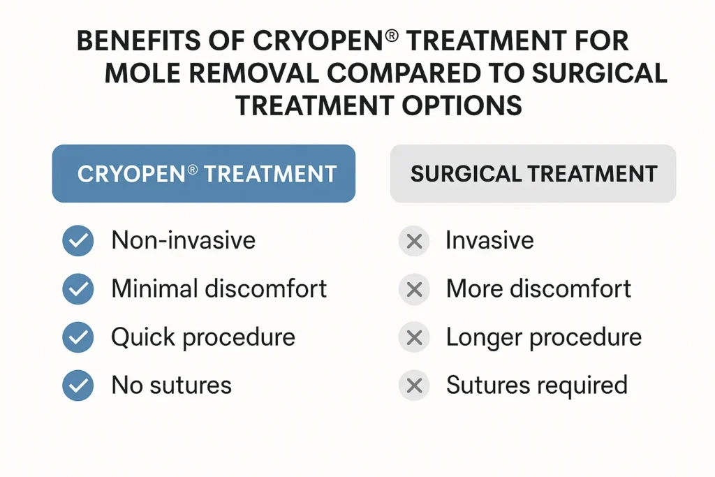Benefits of facial mole removal Hounslow - call our team today to book a consultation