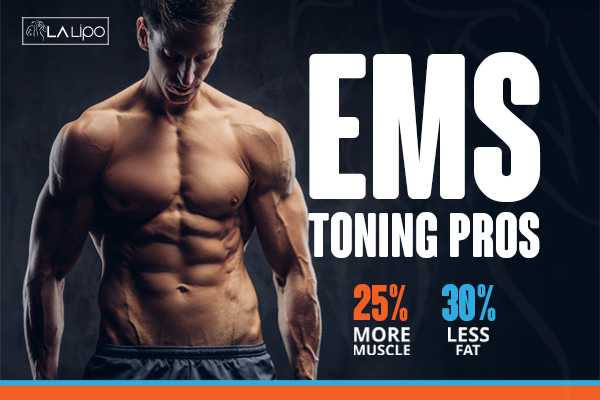Image of man with sculpted stomach showing the fat loss and muscle gain of LA-EMS Body Sculpting Treatment Hounslow